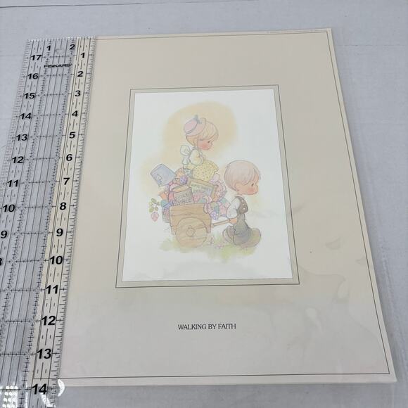 Precious Moments Poster Art Print Walking by Faith 11 x 14 Inch Jonathan & David - Picture 6 of 8